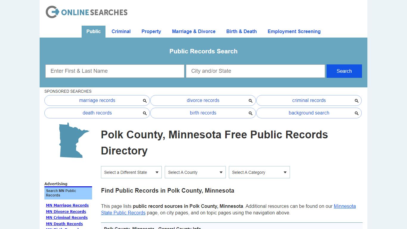 Polk County, Minnesota Public Records Directory