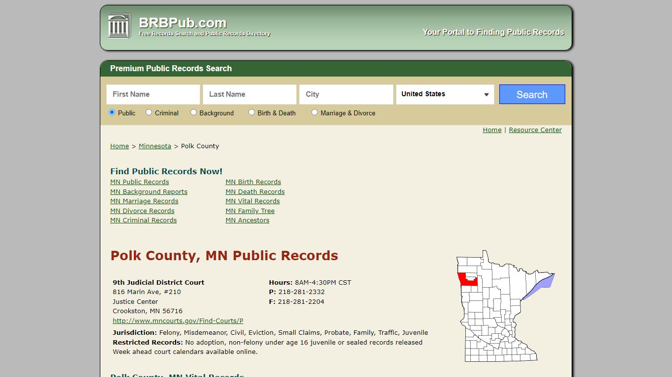 Polk County Public Records | Search Minnesota Government ...